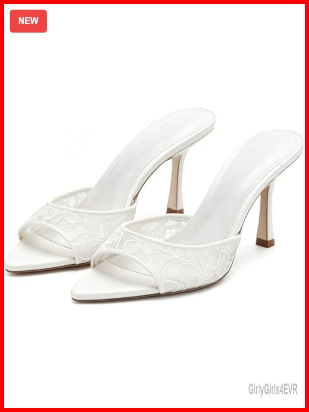 Wnshonzy Women's Pointed Toe Slingback Stiletto Heeled Sandals Wedding Formal